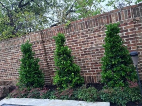 Кирпичный забор сплошной 12 метров фото в Выксе