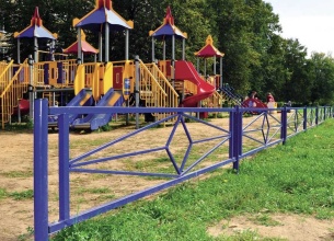 Забор на детскую площадку 85 метров фото недорого под ключ